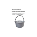 Commode Bucket with Metal Handle and Cover, 7.5 Quart - Image 5