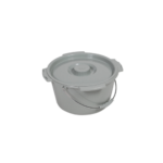 Commode Bucket with Metal Handle and Cover, 7.5 Quart