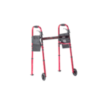 DELUXE FOLDING TRAVEL WALKER WITH 5" WHEELS