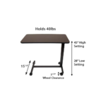 Non-Tilt Overbed Table - Image 6