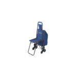 Deluxe Rolling Shopping Cart with Seat - Image 2