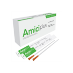 Amici Plus Male Intermittent Catheter with Smooth Low-Profile Eyelets - 16 French, Box of 100 [5916]