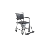 New Folding, Protable, Upholstered Commode with Wheels and Drop Arm - Image 2