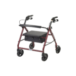 Aluminum Rollator wit Fold Up & Removable Back Support, Padded Seat, 8'' Casters & Loop Locks